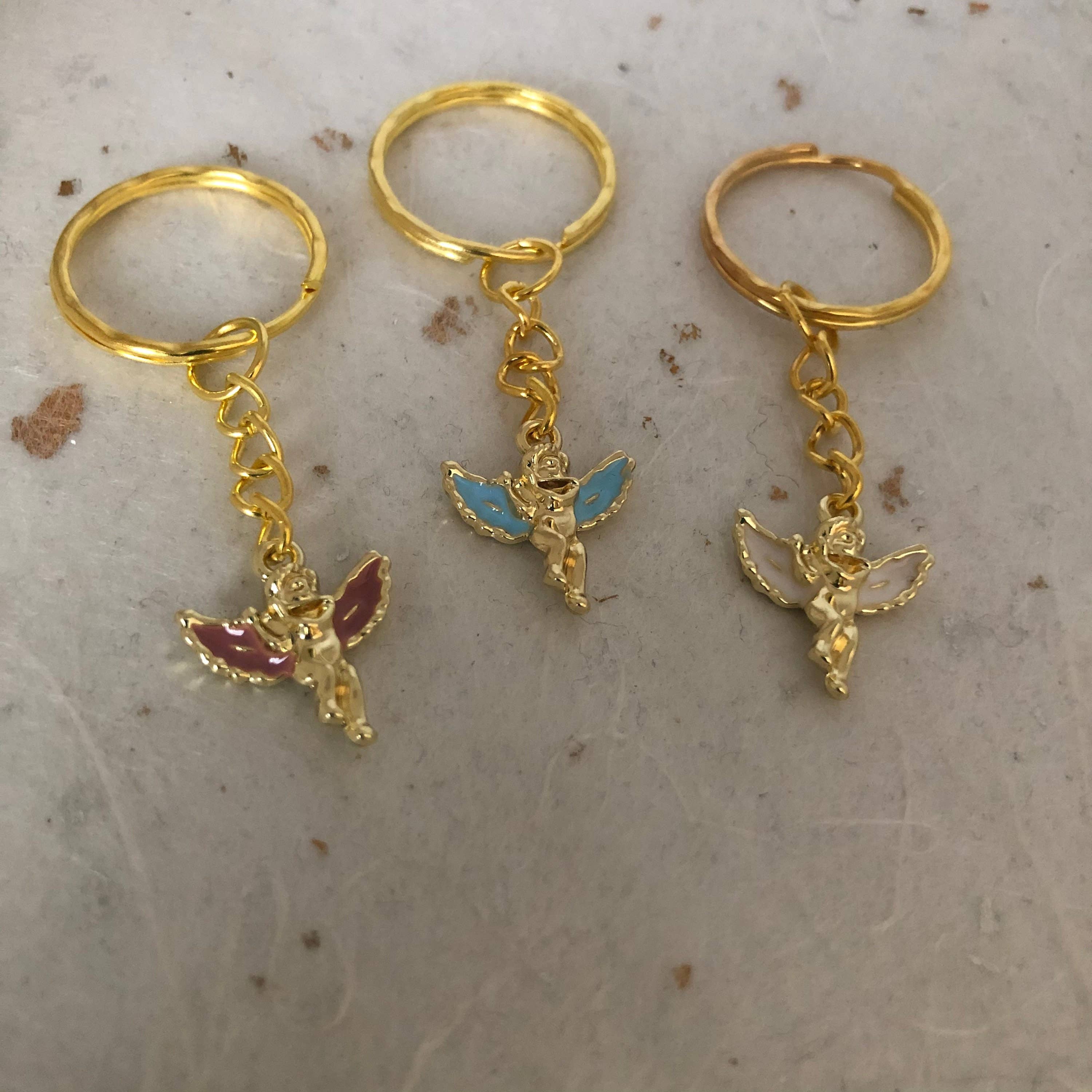 Roshni Desai & Things – wholesale Keychain – Women's – Angel Keyring Angel In The Sky Enamel Keyring Unisex Angel K3