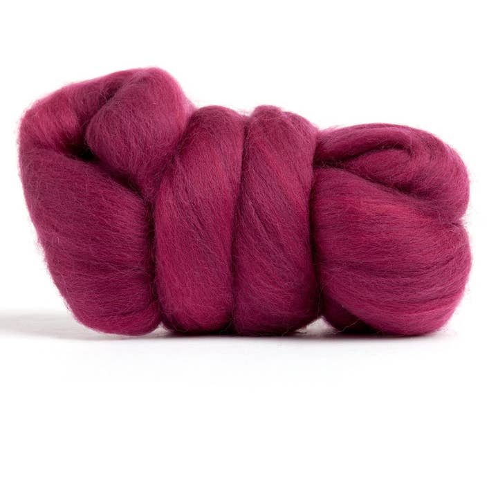 Merino Wool Top Roving, Ruby, 1 ounce for wholesale by Desert Breeze Distributing