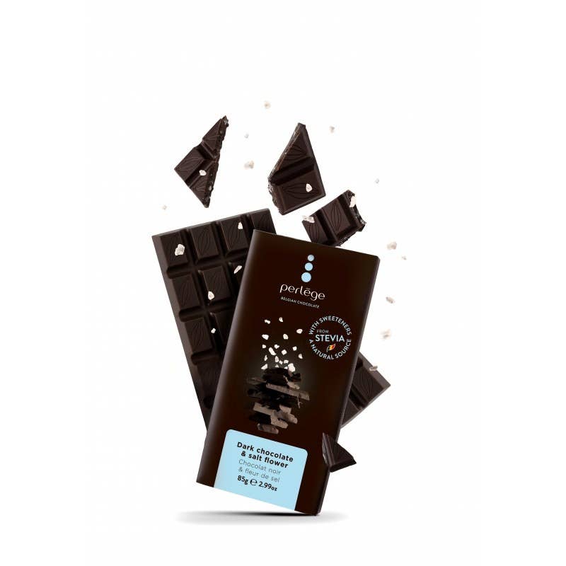 Perlège - Wholesale Chocolate - Dark Chocolate & Salt Bar (85g - pack of 12)1