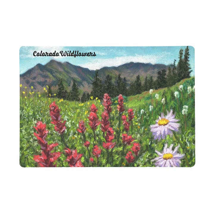Colorado Wildflowers Magnet for wholesale by Duck Girl Art