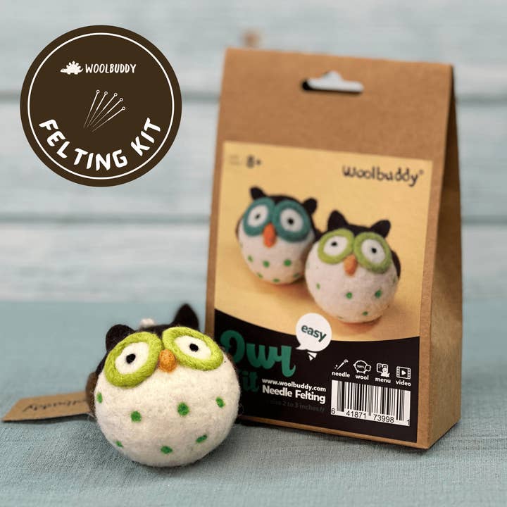 Woolbuddy - Wholesale Craft Sewing Kit - Needle Felting Owl Kit