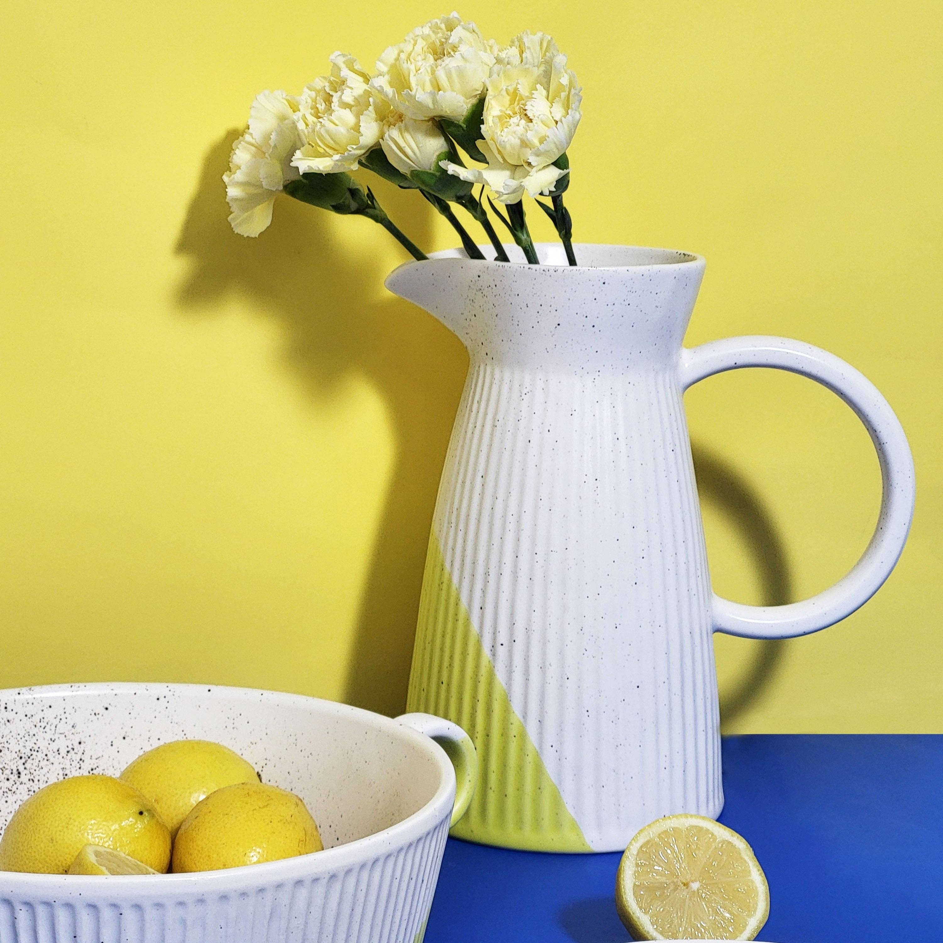 Pó de Barro – Jarro por atacado – Jarra de cerâmica pintada à mão 1,5 L Sunshine Tália4