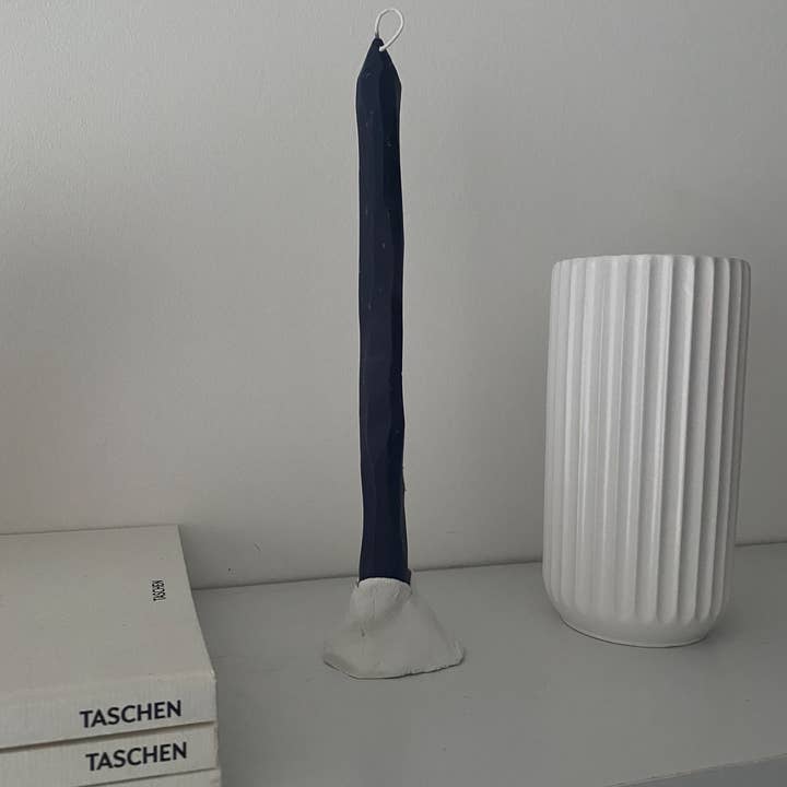 SoieLondon - Wholesale Tapered Candle/Candlestick - Hand carved charcoal tapered candle sticks. Vegan, soy wax2