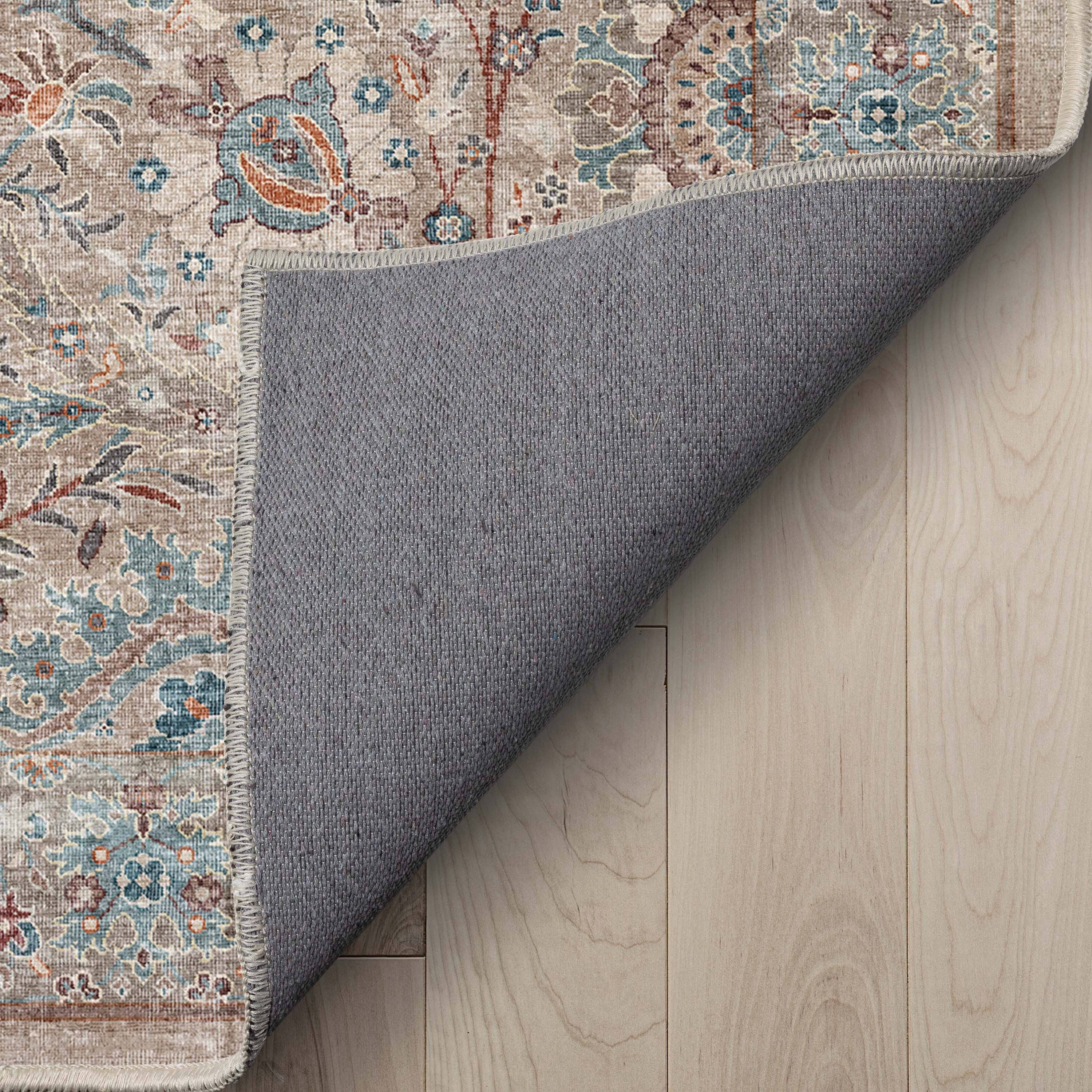 Well Woven – Tapete por atacado – Tapete Emilia Vintage Persian Floral Marfim Plan Weave6