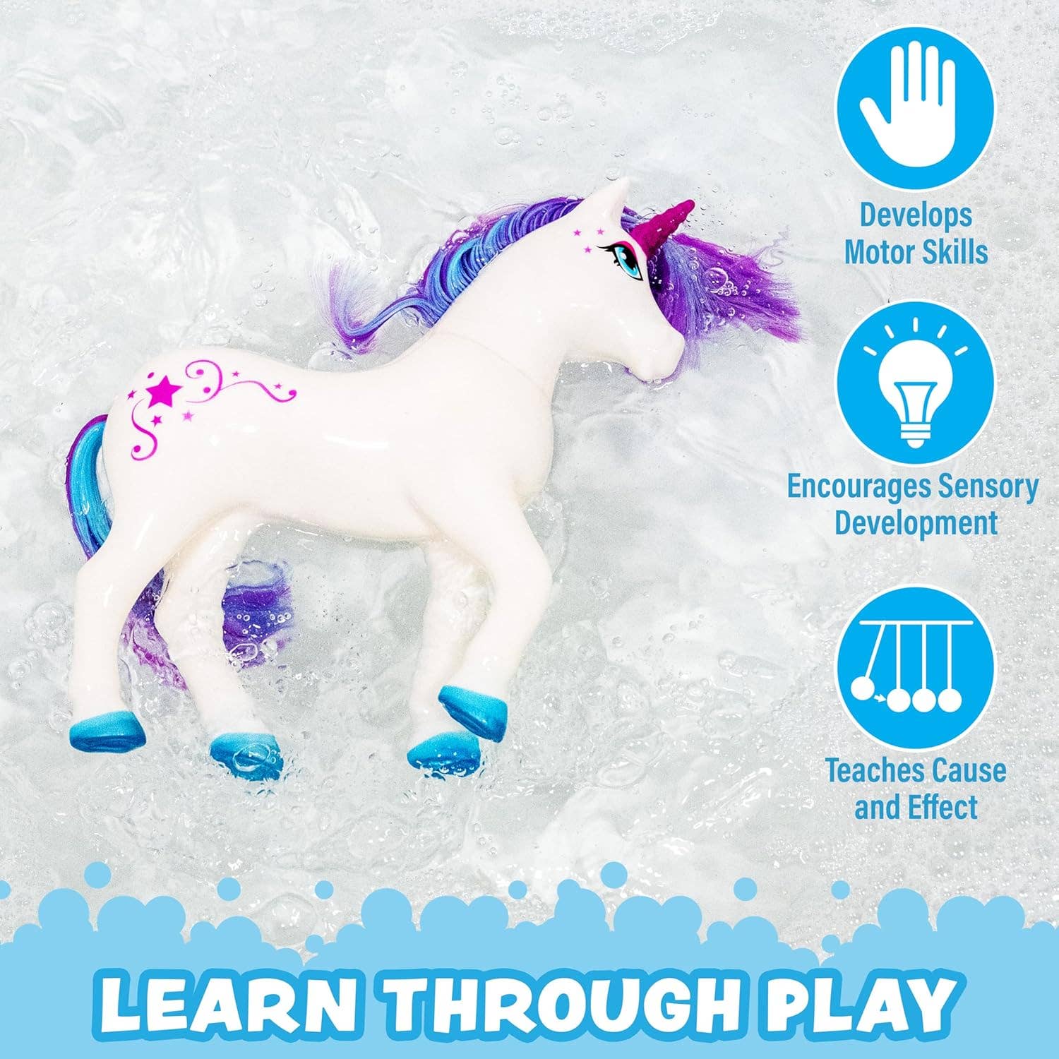 Tub Works LLC - Wholesale Bath Toy - Baby - Tub Works® Mystic Color Unicorn™ | Color Changing Bath Toy for Kids & Toddlers1