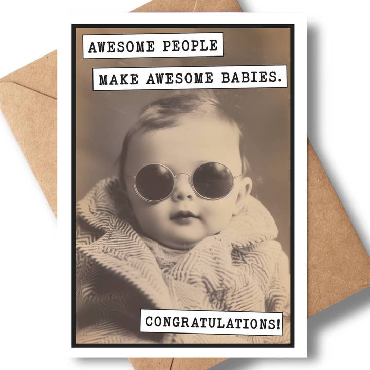Greeting Cards by Katie Doodle & Gifts by Matchbox Card Co - Vendita all'ingrosso Biglietto di auguri per la nascita - Divertenti biglietti per baby shower, ragazzo o ragazza, biglietti di auguri all'ingrosso