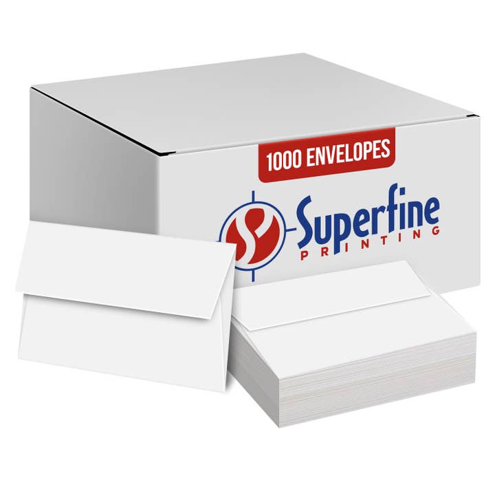 Fine Cardstock - Wholesale Enveloppen - 1 hoesje met witte A7-uitnodigingsenveloppen - 1000 per doos