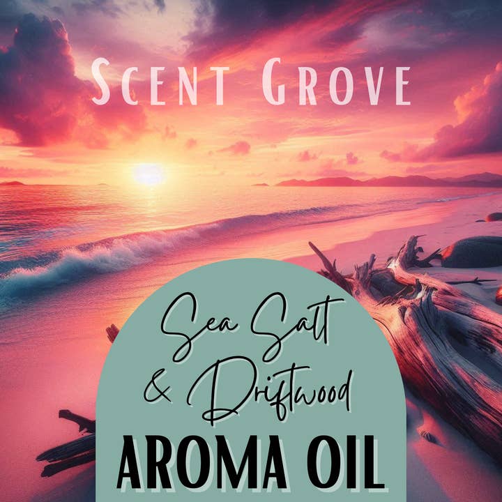 Sea Salt & Driftwood Aroma Oil 10ml Dripolator bottle - 100% Concentrated for wholesale by Scent Grove