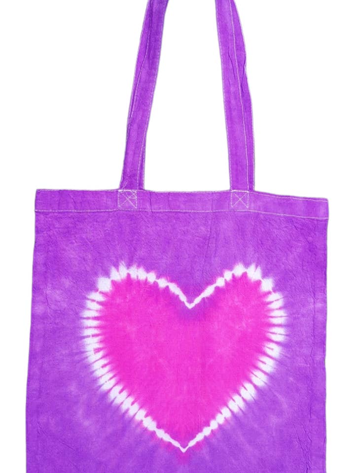 Fourre-tout pour la Saint-Valentin - Motif cœur tie-dye pour la vente par VeEco Gifts