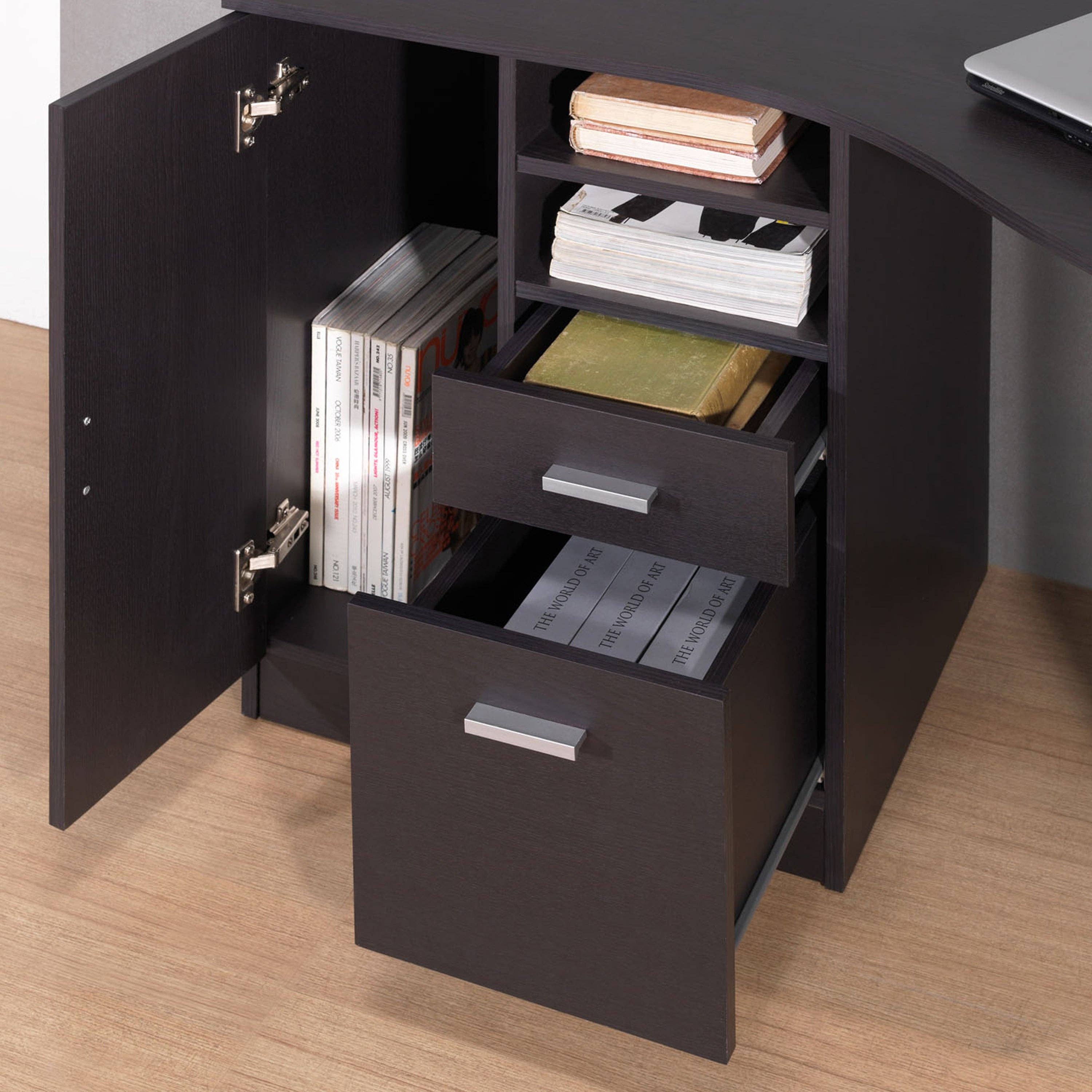 Espresso Classic Office Desk with Storage for wholesale on Faire8