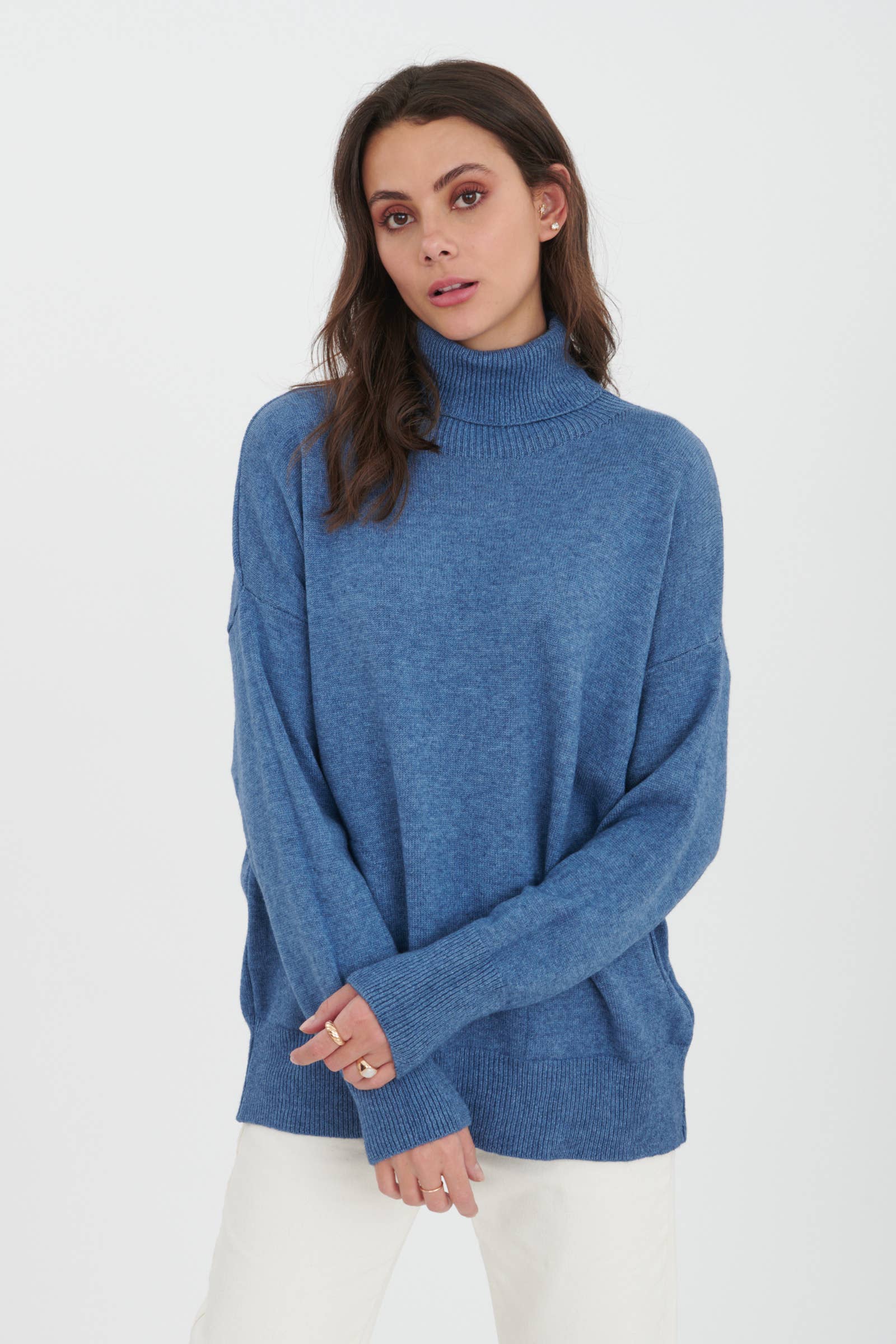 ORNELLA PARIS - Wholesale Pullover-trui - Dames - Effen coltrui LEL-P00306