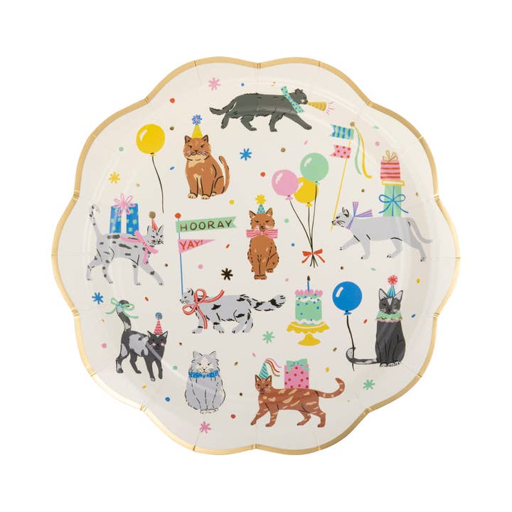 My Mind’s Eye - Wholesale Disposable Plate - PET1143 - Cat Party Plate