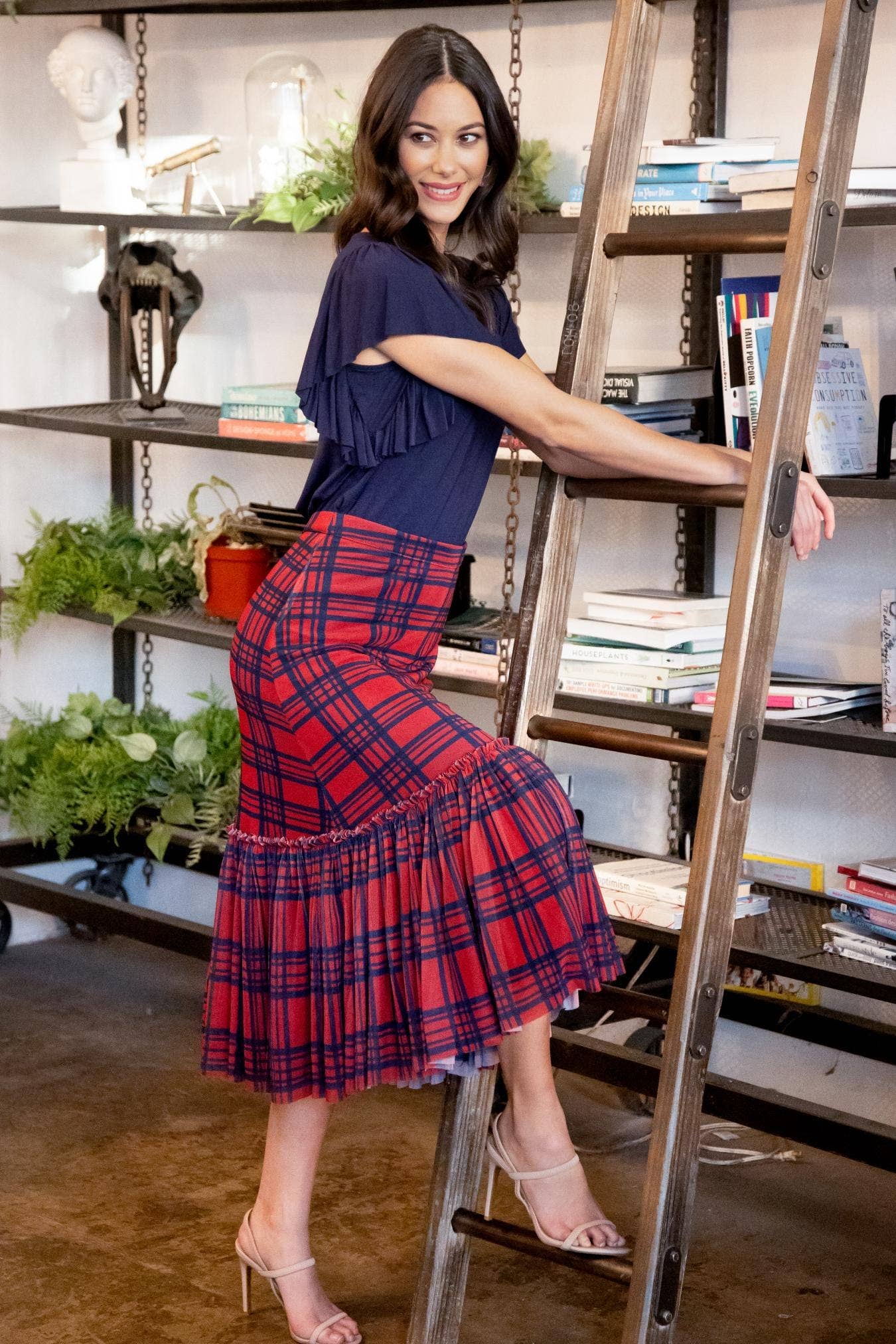 Eva Franco - Wholesale Skirt - Women's - Kym Flounced Midi Skirt0