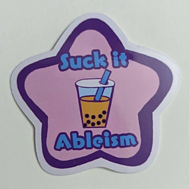 Autocollant Suck It Ableism de 2 po pour la vente par Bibipins