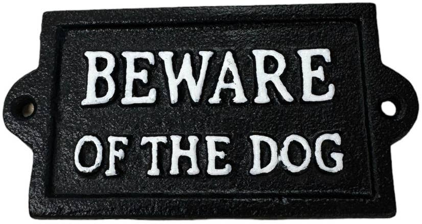 Gainsborough Giftware x Portland Living - Wholesale Sign - Beware Of The Dog Sign, 12.7cm2