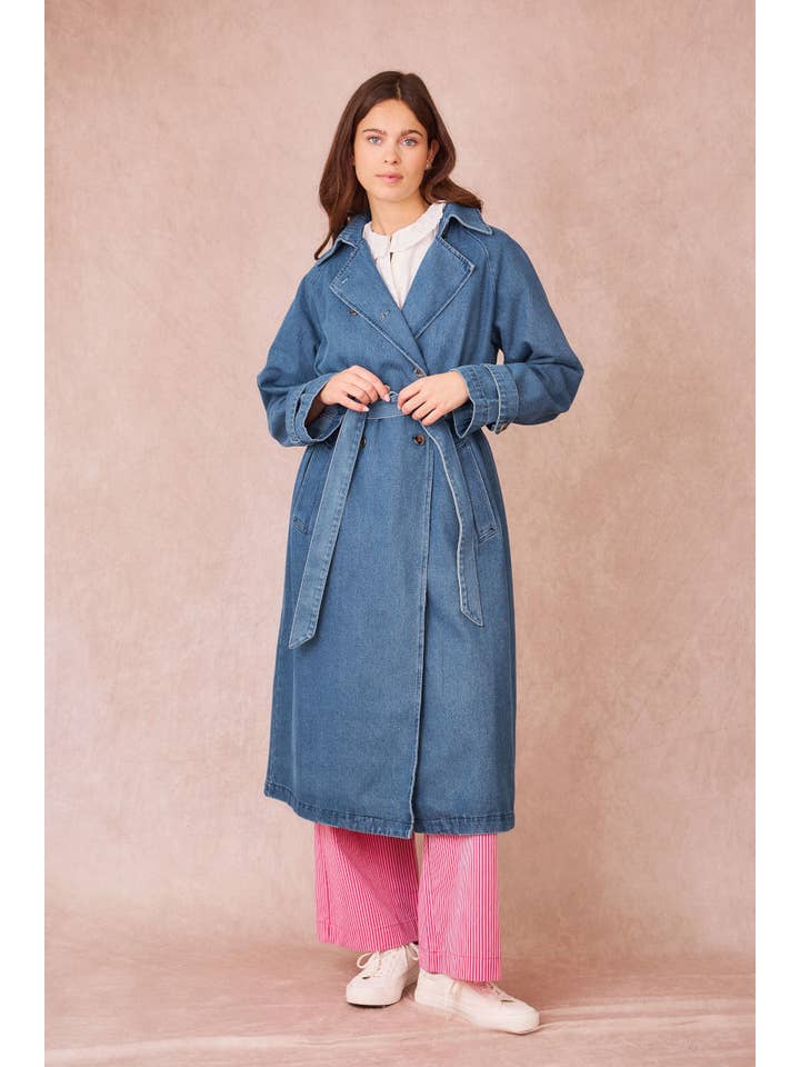 Calie Paris - Wholesale Jacket – Women's - VIVIANA Denim Trench – A Timeless Icon in Denim