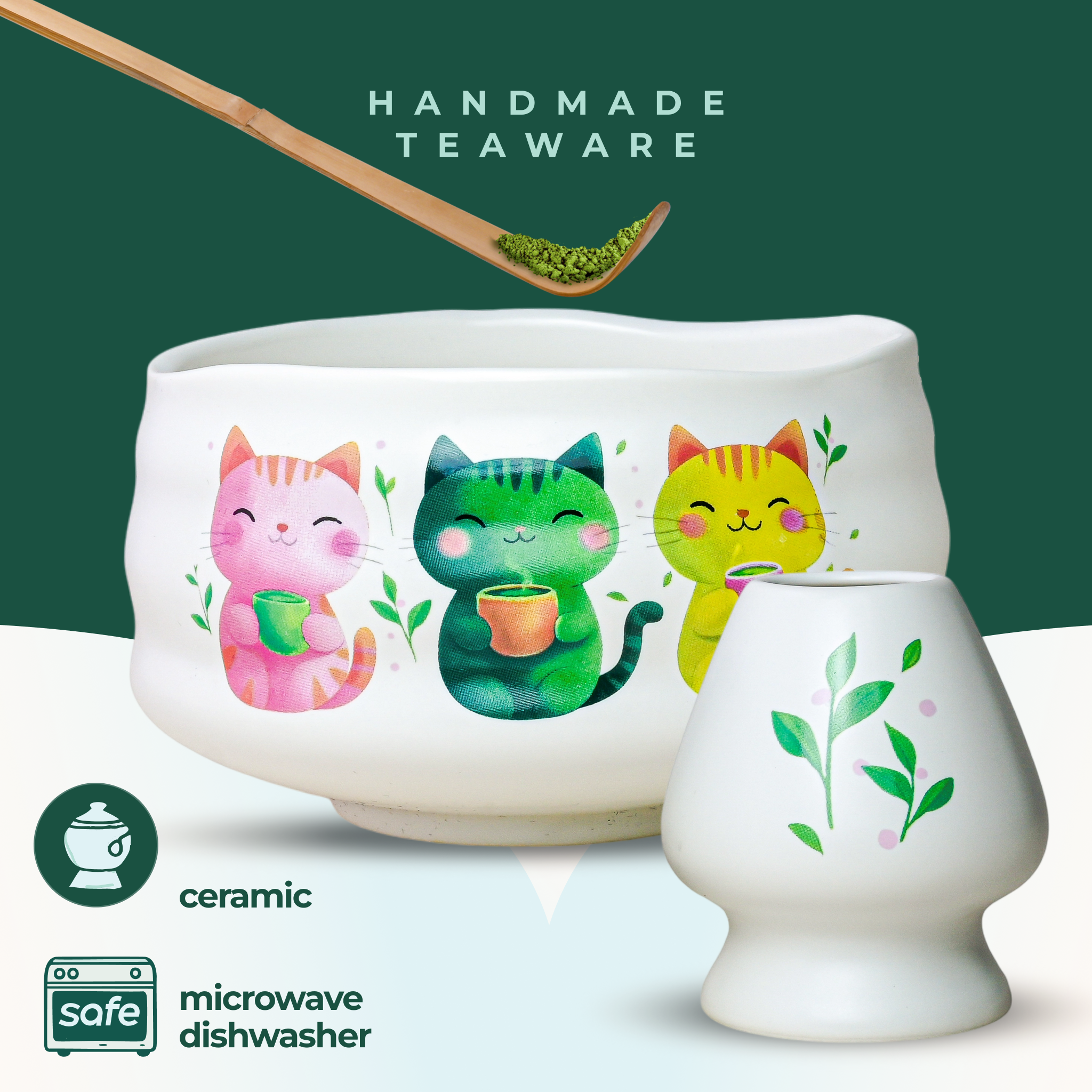 Aprikalife - Vente Service à thé - Coffret cadeau de démarrage Matcha cérémonial (6 pièces) - Édition de Noël9