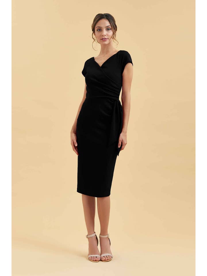 The Pretty Dress Company - Wholesale Dress – Women's - Hourglass Faux Wrap Pencil Dress15