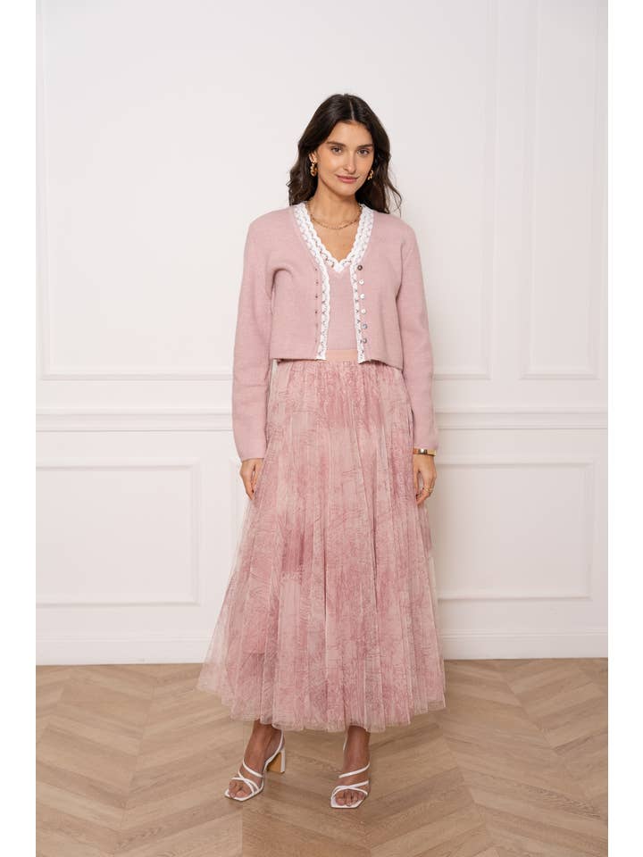 CHOKLATE PARIS – wholesale Kjol - Dam – Ambre kjol i tyll med toile de Jouy-tryck - CK08202-18