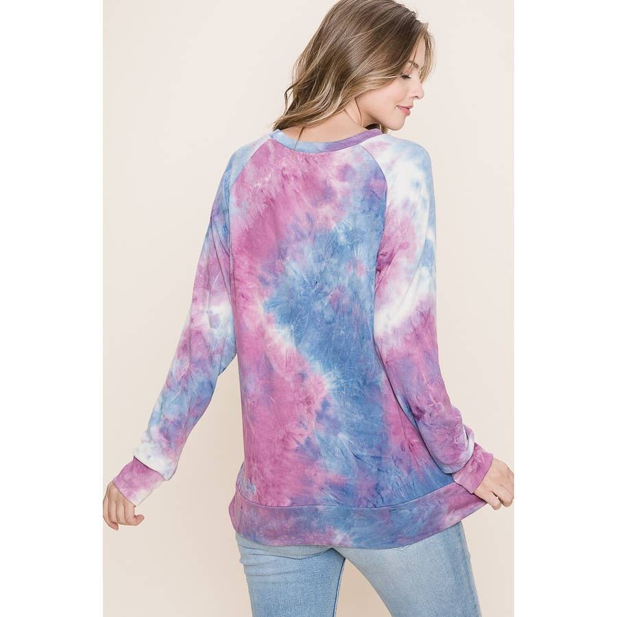 Reborn J - Wholesale Sweatshirt - Women's - TIEDYE LONG SLEEVE TOP4