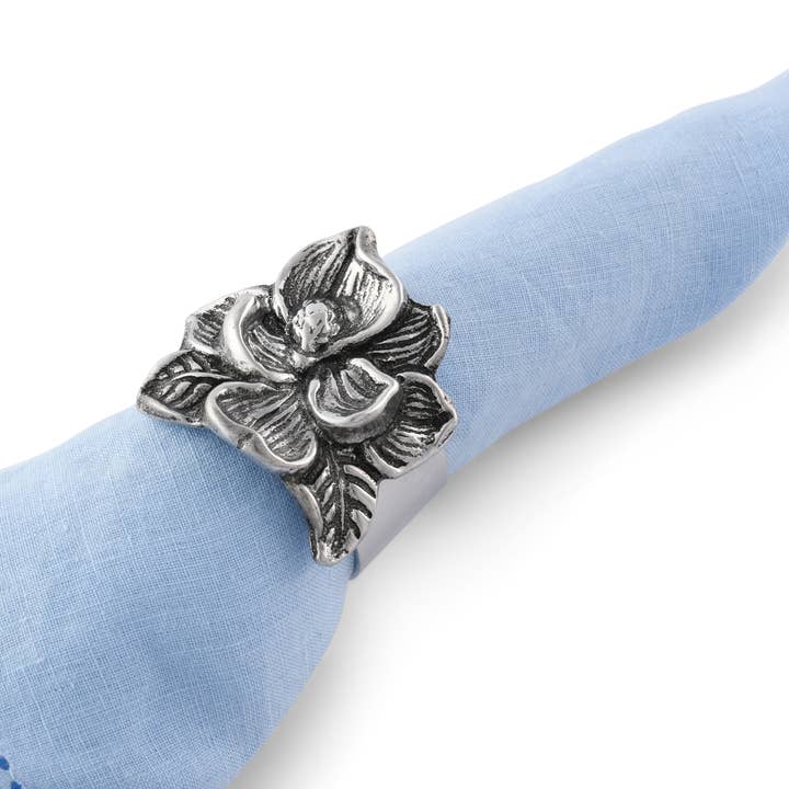 Arthur Court – wholesale Napkin ring – Magnolia Napkin Rings - set of 4
