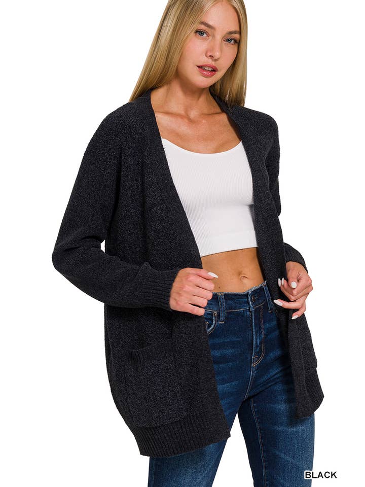42POPS – Cardigan - Mulher por atacado – ...SI-25153 Cardigan Aberto à Frente Melange17