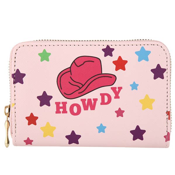 Ladies Howdy Printed Small Wallet Coin Purse for wholesale by Nima Accessories Inc