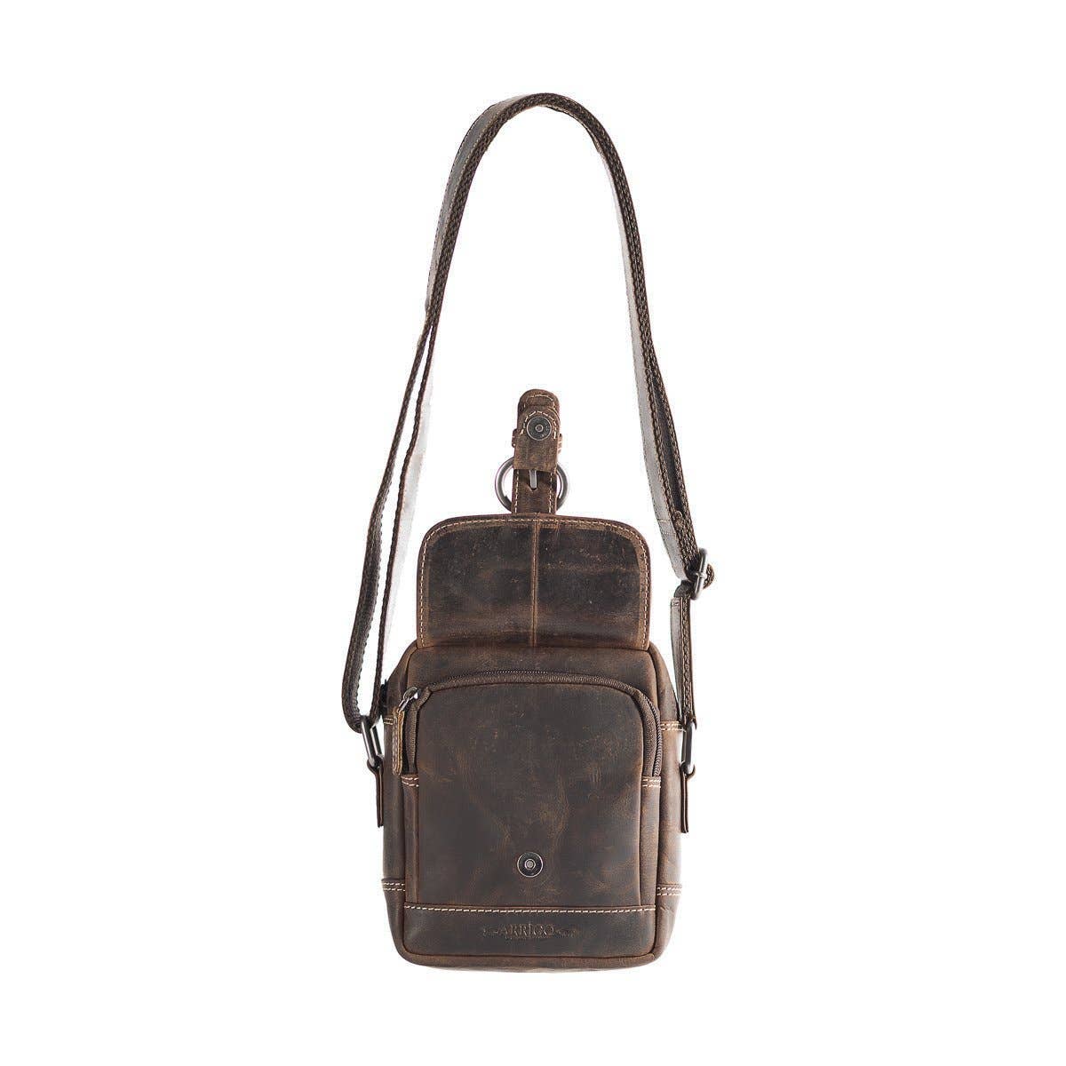 Arrigo – wholesale Axelremsväska – Unisex – Kompakt unisex axelväska i buffelskinn, 3 färger11