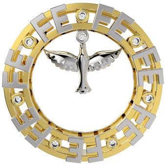 22244 2 tonen Czs Goud Gelaagde Hanger voor wholesale door Gio Fantato