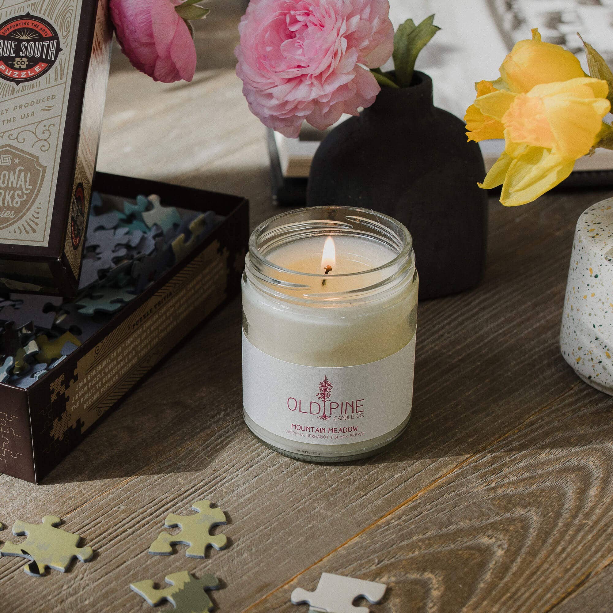 Old Pine Candle Co - Wholesale Jar/Filled Candle - Mountain Meadow Candle1