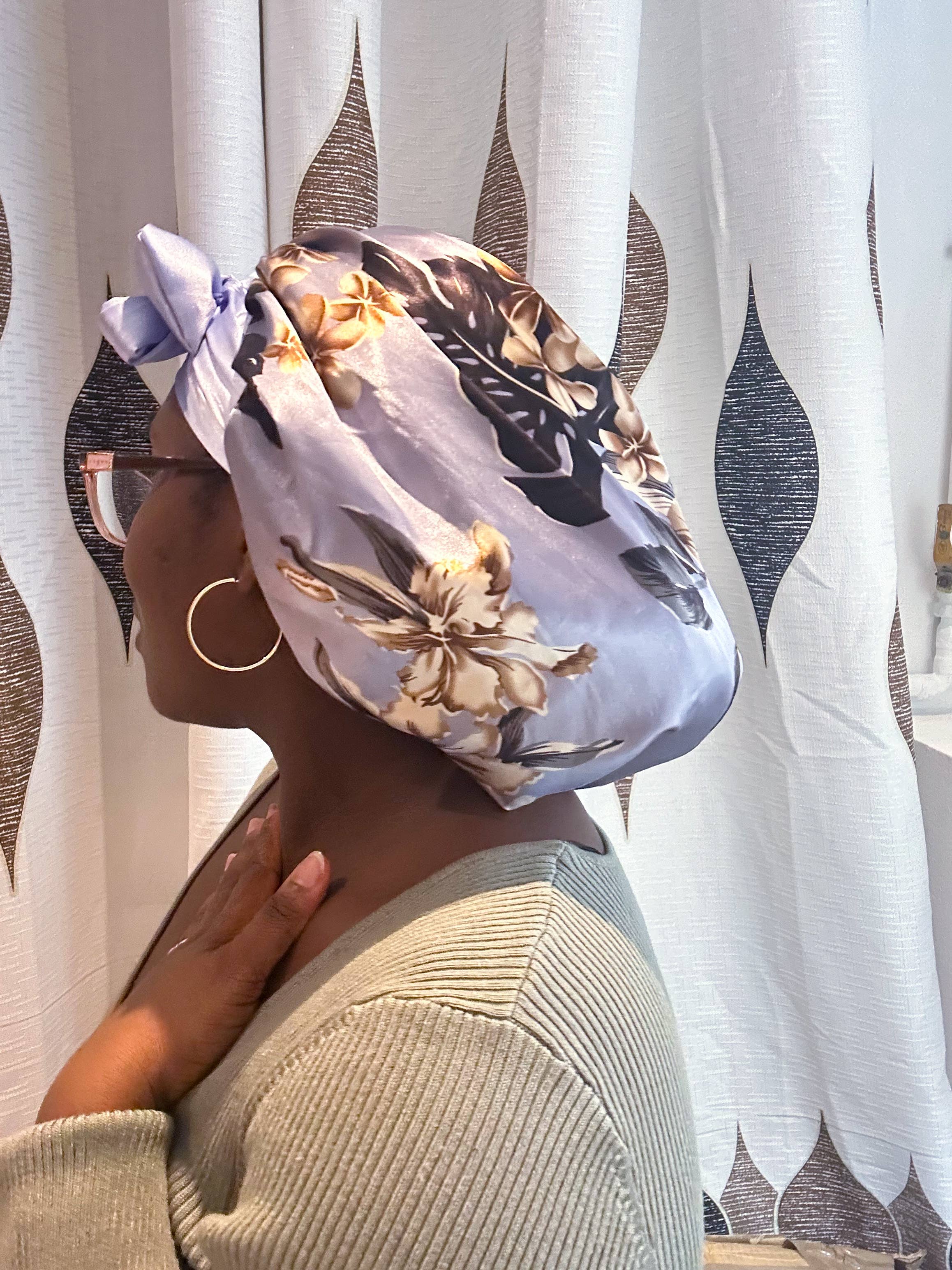 Asantewaa - Wholesale Sleep Cap / Bonnet - Women's - Reversible Satin Bonnet Eloise With band8