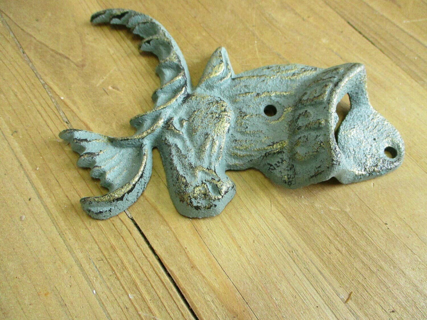 Midwest Craft House - Wholesale Bottle/Wine Opener - ANTIQUE GREEN MOOSE BOTTLE OPENER1