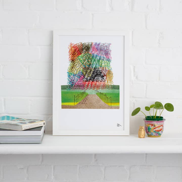 Impression murale colorée de The Hive at Kew Gardens London pour la vente par I Drew This