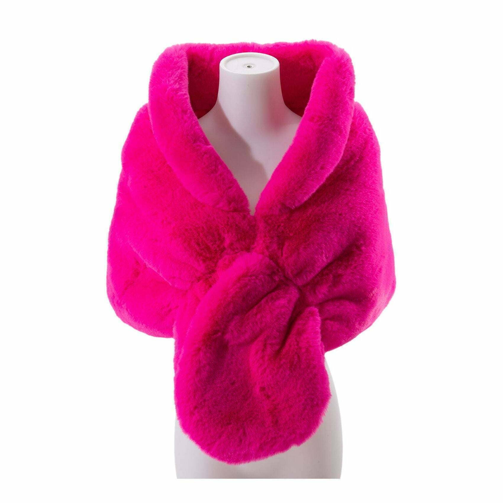 Diacly - Vente Châle – femme - Écharpe en fausse fourrure de feutre de grande taille5