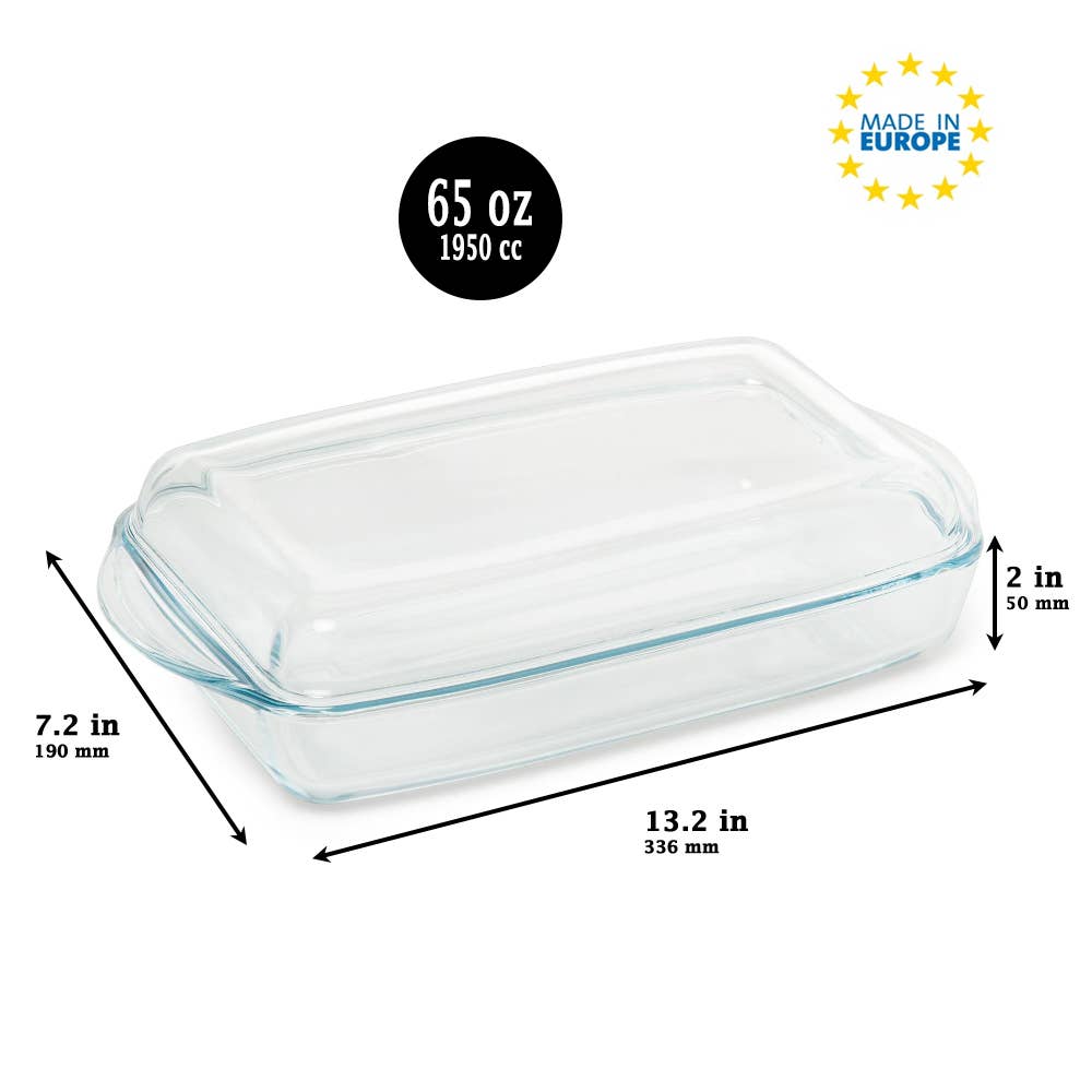 Hakan - Wholesale Baking Dish - Glass Casserole Dish with Lid, Baking Dish for Oven, 67 oz7