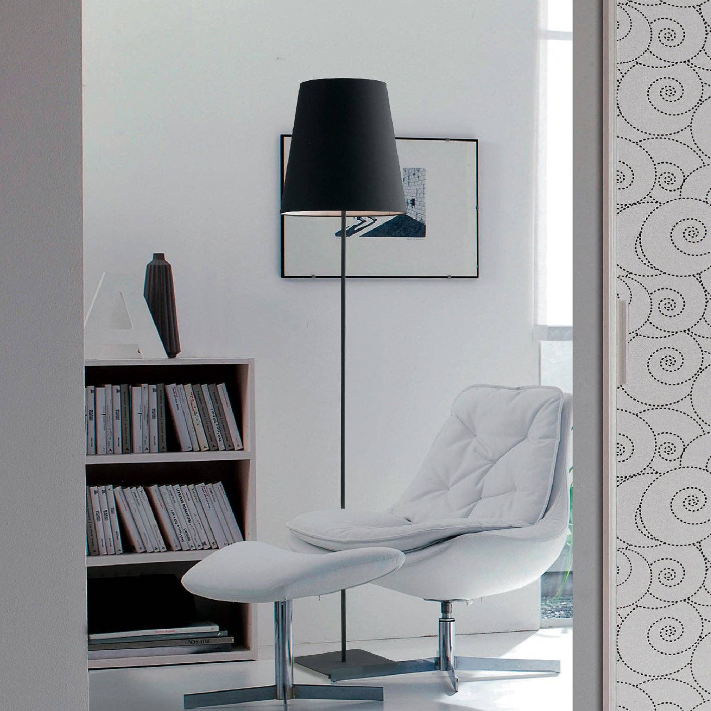 Gruppo F.T – wholesale Floor lamp – Elvis metal floor lamp with fabric lampshade (1XE27)3