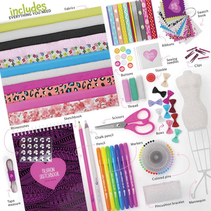 Dan&Darci – wholesale DIY craft kit – Child – Fashion Design Studio - Sewing Kit for Kids