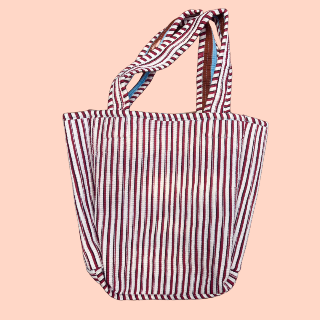 Wild Cactus Co. - Wholesale Tote Bag - Women's - THE MINI TOTE [ BELLA THIN STRIPPY]1