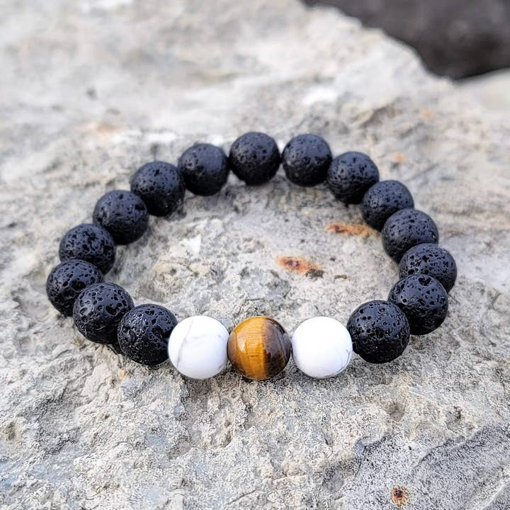 10mm Eye af Tiger Armbånd for engroshandel hos Most Radiant Beads LLC