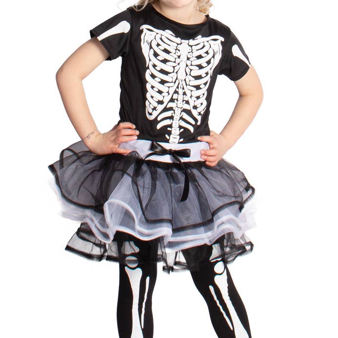 Skeleton Dress for Children - Size S for wholesale by Folat BV