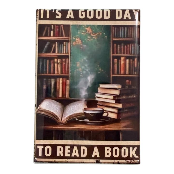 Motivational "Good Day to Read a Book" 2x3" Fridge Magnet for wholesale by StuckOnU Art