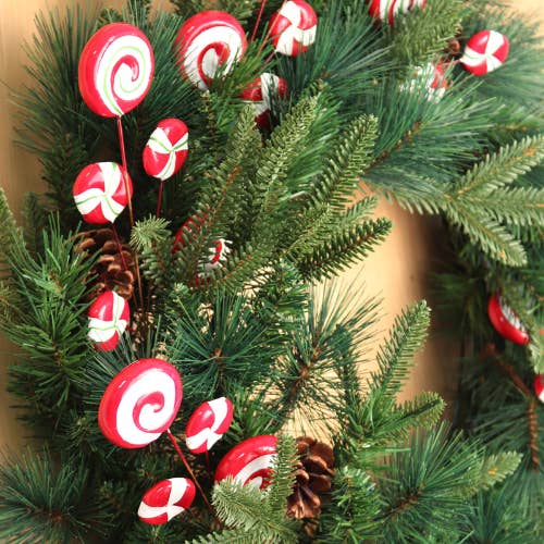 Larksilk - Wholesale Christmas decoration - Peppermint Candy Lollipop-15In.(6Pack)Christmas Collection1