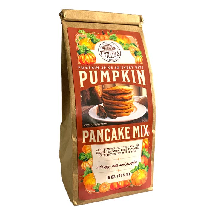 Pumpkin Pancake Mix for wholesale by Fowler's Mill