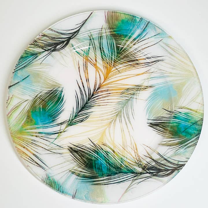 Piatti per feste rotondi in plastica usa e getta Boho Decor (8 pezzi) per la vendita all'ingrosso da parte di YellowBrickRose