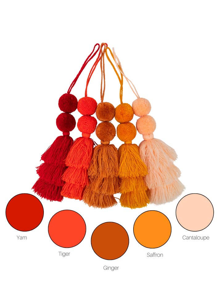 Handwoven Tassel Orange for wholesale by Valerosa