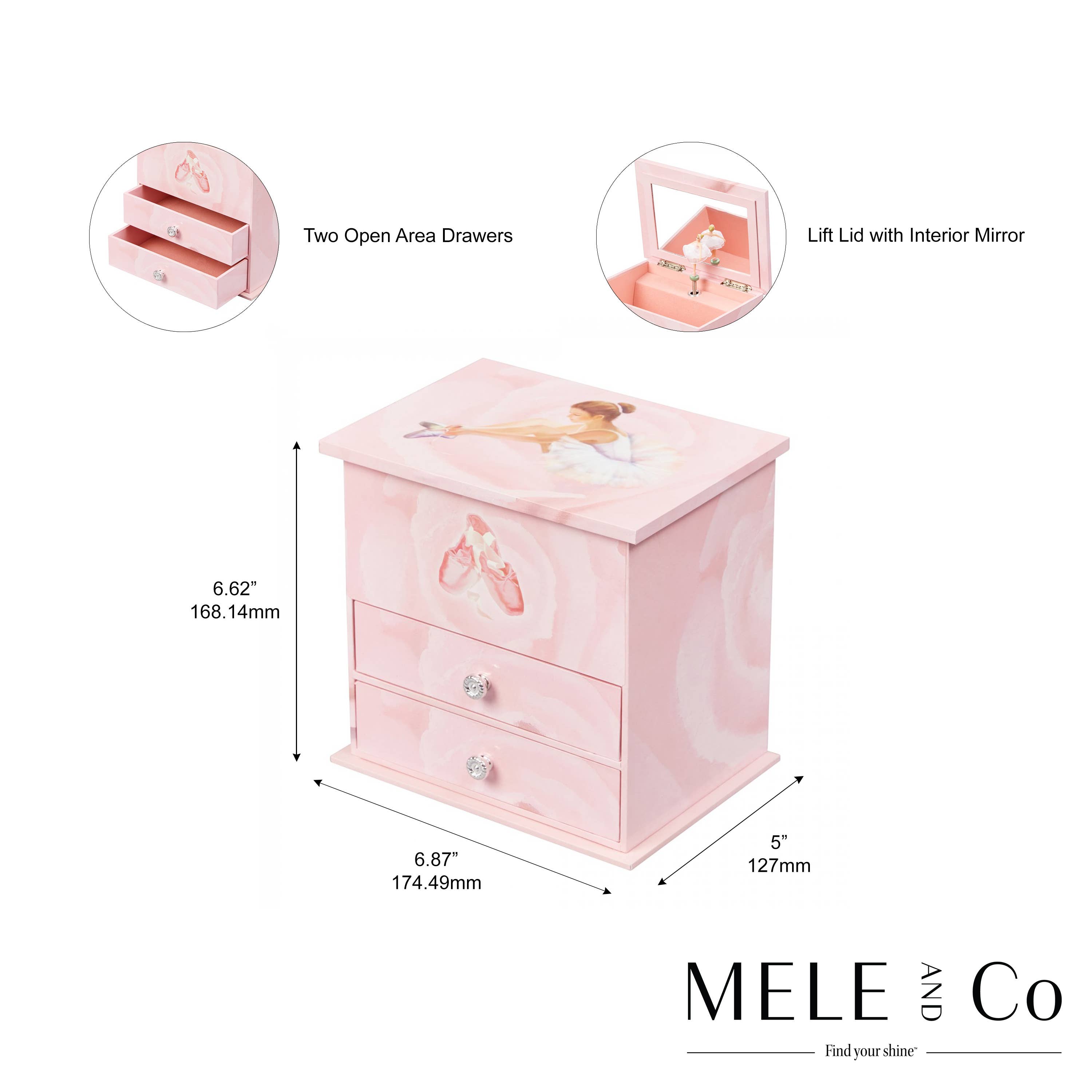 Mele and Co - Wholesale Jewelry Box/Organizer - Kids - Mele and Co Casey Girl's Musical Ballerina Jewelry Box2