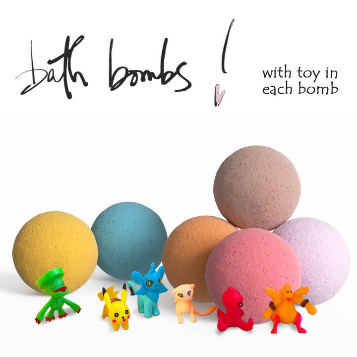 Relaxcation - Wholesale Bruisbal/schuim - 6 badbommen voor kinderen met porren in elke bom Perfecte cadeauset - 5 oz grote badbruisingen met leuk bubbeleffect - voor jongens en meisjes5