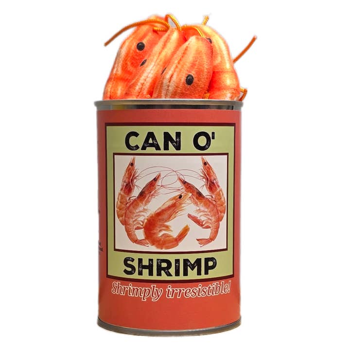 Canned Gifts - Wholesale Gag Gift/Novelty Gift - Can O' Shrimp - EcoFriendly Plush Gift for Fishermen w/Jokes5