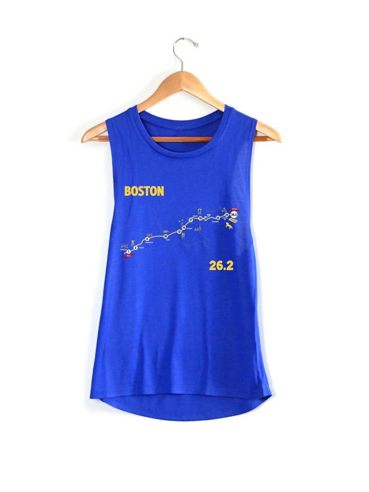 Boston-Karten-Muskelshirt für den Großhandel von Sarah Marie Running Co