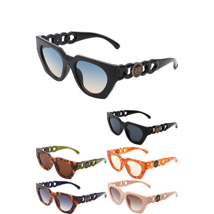 GAFAS DE SOL CON CADENA DE RESINA para venta al por mayor de Girly